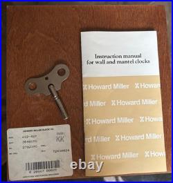 Working 1980's Howard Miller 612-429 Mantel Clock Mechanical Wind Up Westminster