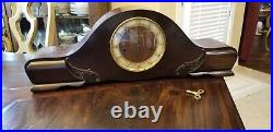 Working Antique Pevanda Mantel Clock Westminster Chime Interior Pendulum