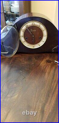 Working Antique Pevanda Mantel Clock Westminster Chime Interior Pendulum