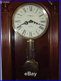 Working Howard Miller USA Mahogany Regulator Westminster Dual Chime Wall Clock