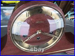 Working Vintage Linden Chiming Mantle Clock West Germany Wind Up