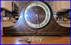 Working Vintage Linden Westminster Chime Mantle Clock West Germany Wind Up w Key