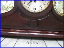 XL Antique Junghans Large Tambour Mantle Clock withWestminster Chime