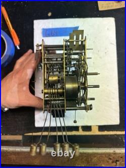 (g64) Waterbury Westminster Triple Plate Clock Movement, Chime